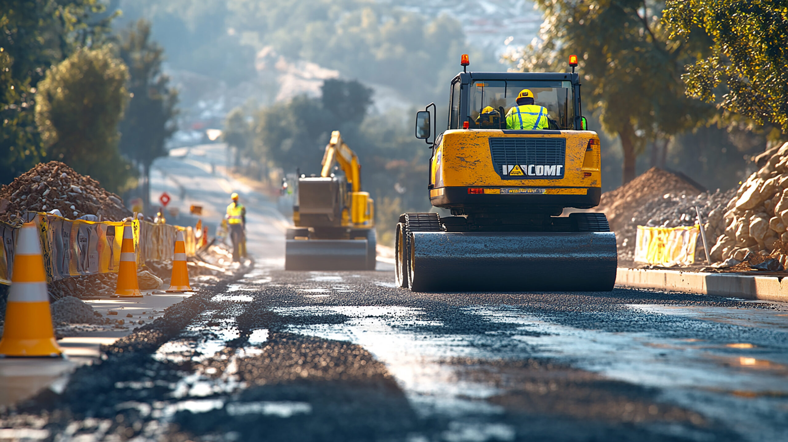 road-construction-scene-with-heavy-machinery-workers-safety-gear